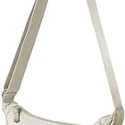 Nylon Half Moon Shape Crossbody Bag for Women Men | Lightweight Travel Crescent Shape Chest Bag | Sling Bag (Off White)-image-77