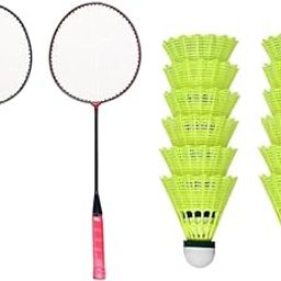 TRUBIOLOGY Sports Badminton Rackets with Free 12 SHUTTLES, Set of 2 PC Aluminum Badminton Racquet Players Choice-image-81