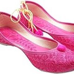 SHOPBIZ Comfortable Women's Daily Party Office Wear Rajasthani Mojari-Jutti Shoe Belly-image-85