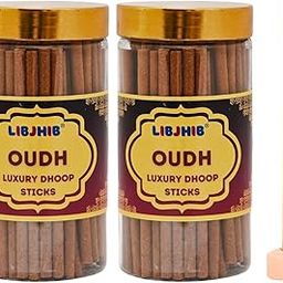 LIBJHIB® Oudh Luxury Dhoop Sticks Combo Pack of 2 (120 Grams Each) - Luxury Scented Dhoop Sticks for Religious Use, Meditation, Aromatherapy, and Relaxation - Calming Fragrance.-image-73