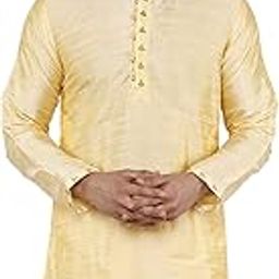 Men's Indian Tunic Art Silk Casual Long Shirt Kurta-image-44