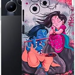 AtOdds - REALME C53 - Mobile Back Skin Sticker - Lamination - Rear Screen Guard Protector Film Wrap (Coverage - Back+Camera+Sides) (Design - Radha Krishan)-picture-18