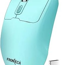 FRONTECH MS-0058G Dual Mode Wireless Mouse | 2.4GHz | 1600 DPI | Bluetooth 5.0 | Ergonomic 4-Button Optical Mouse | Windows, Mac, Android Devices | Sky-0