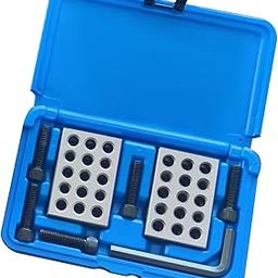 marddpair 8Pcs 1-2-3 Blocks Precision 23 Hole Block Set 0.0001 Ultra Precision with Screws Hex Key Plastic Case Fit for Set-up, Layout and Inspection Jobs-7