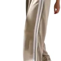 Women’s Solid Cotton Lycra Pants with Side Stripe Comfortable Fit Bottoms-image-91