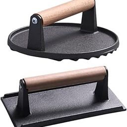 2X Grill Griddle Press Reusable for Paninis Hand Grabbing Pie Press Meat Steak-image-49