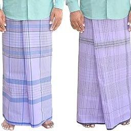 SBN Lifestyle cotton stitched lungi set of 2-picture-13