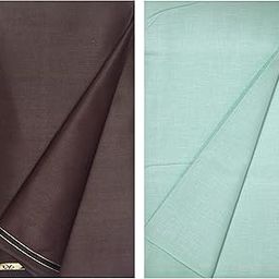 KUNDAN SULZ GWALIOR Men's Cotton Shirt & Trouser Fabric Combo Set (Dark Brown & Light Sky Blue-01)-image-82