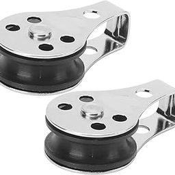 Jopwkuin Marine Boat Pulley Blocks, 2pcs Marine Boat Pulley Blocks Snatch Block Pulley for Kayaking for Other Water Sports-image-40