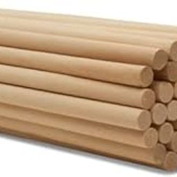 Decazone 18mm Round Wooden Sticks,Natural Pine Wood Dowel for Crafting Macrame, DIY Decor (10, 5.0)-20