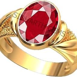 9.00 Carat Natural Ruby Manik Loose Gemstone Gold Plated Birthstone Astrology Rashi Ratan Adjustable Ring for Men & Women-picture-33