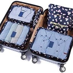 Polyester 6 in 1 Travel Laundry Pouch Cosmetics Makeup Bags - Multicolour-11