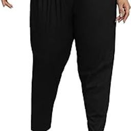 Women's Plus Size Cotton Pants with Elastic Waistband and Side Pockets || Jumbo Trouser for Women-picture-23