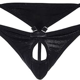 Men's Microfiber Crotchless Brief, Strappy Design Brief-picture-36
