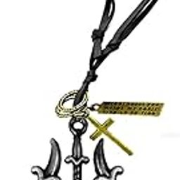 Lord Shiva Om Trishul Damaru Leather Cord Chain Pendnet for Men,Women-image-57