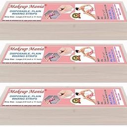 Makeup Mania 210 Pcs Large Size Waxing Strips, Non Woven Hair Removal Plain Waxing Strips - White 210 Pcs-image-19