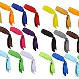 YARNOW 30 Pcs Sweat Absorbent Sports Bandana Tennis Headband Running Accessories Headband Men Mens Wristband Make up Hair Headbands Mens Head Band Tie Outdoor Polyester Man-image-34