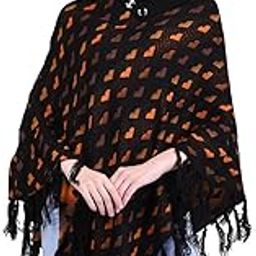 ekools Women's Woolen Multicolor Winter wear Cardigans Shrug Poncho (Shrug1-64)-picture-3
