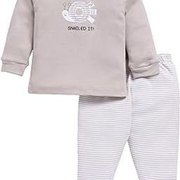 Boy's Cotton Long Sleeve T-Shirt & Pyjama Set | Soft Interlock Fabric | Fun Animal Print | 0-18 Months-image-83