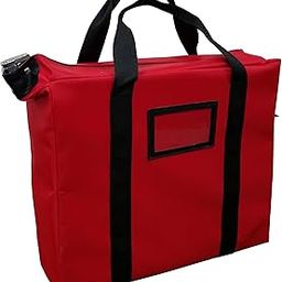 Briefcase Style Locking Document Bag, Red, 17" x 14" x 5"-image-31