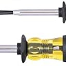 Klein Tools 85153K Slotted Screw-Holding Screwdriver Set, 3/16-Inch, 1/4-Inch Split-Blade Flat Head Driver, Positive Gripping Action, 2-Piece-2