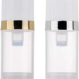 VMS INDIA 2x 10ml Clear Vacuum Press Pump Bottle Cosmetic Lotions Container Refillable Travel-picture-37