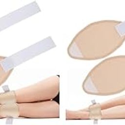 MAYCREATE® 4PCS Castor Oil Pack Wrap for Knee with Adjustable Elastic Strap Reusable Breathable Cotton Compress Pads for Calf Knees Arm Leg-image-67