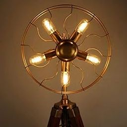 Nautical Crafts Antique Tripod Fan 5 Light Floor Lamp with Classic & Luxury Look for Home Decore-image-47