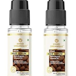 Khadi Organique Hair Serum with Almond Oil for Soft, Shiny & Frizz-Free Hair | Paraben & Mineral Oil Free For All Hair Types - 2x50ml (Pack of 2)-image-38