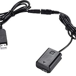 NP-FW50 Dummy Battery + DC Power Bank (5V 2A) USB Adapter Cable Replacement for AC-PW20 for NEX-3/5/6/7 Series A33 A37 A35 A55 a7 a7R a7II A6000 A6300,cameras,Black-26