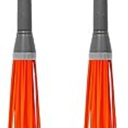 Chakaachak Long Handle Kharata (Pack of 2) | Orange Indian Plastic Jharu with 60 Sticks | Durable & Washable Floor Cleaning Brush | Broom for Home, Kitchen, Bathroom & Outdoor Use | Easy Grip Handle-image-1