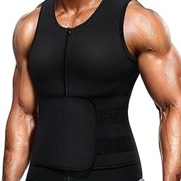Wonderience Neoprene Sauna Suit for Men Waist Trainer Vest Zipper Body Shaper with Adjustable Velcro Tank Top-image-51