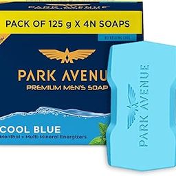 Park Avenue Premium Men’s Soaps for Bath – Cool Blue | 125g (Pack of 4) | Menthol & Mineral Energizer | Grade 1 Soap | For All Skin Types-24