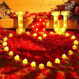 Bs Amor Rose Petals - 500 PCs Red Silk Flower Petals for Proposal and Romantic Decorations, Special Night Pack-image-32