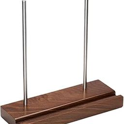Vinyl Records Storage Holder Metal Wood Table Stand for Documents Books Dorm Brown-picture-32