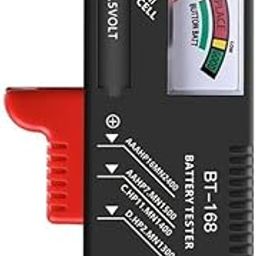 BLACKCROWN Black Olive Battery Tester Universal Battery Checker For AA AAA C D 9V 1.5V Button Cell Batteries Battery Powered, Black-30