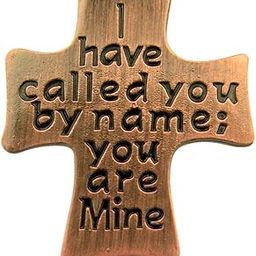 Bronzed Toned Base I Have Called You by Name Cross Lapel Pin, 1 1/8 Inch-picture-38