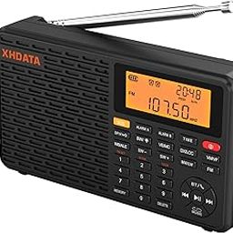 XHDATA D109WB Portable Radio AM/FM/SW/LW/WB Weather Radio Shortwave Radio Receiver with NOAA Alert, Battery Operated Great Sound Wireless BT Mp3 Speaker, SOS Alert Alarm Clock Sleep Function-19