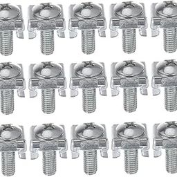 Gadpiparty 100pcs Clip Nuts and Screws for Rack Mount Server Cabinets Durable Plated Finish Easy Installation for Network Equipment Assembly-image-27
