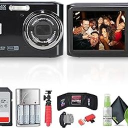 Kodak Pixpro FZ45 Digital Camera (Black) Bundle Including: 64 GB Memory Card, Rechargeable Batteries, Flexible Tripod, Card Reader, Hand Strap, Cleaning Kit, More-picture-12