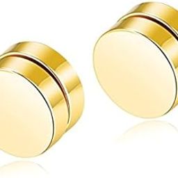 Earrings for Men and Boys Golden Non Piercing Stud Earrings for Men | Stainless Steel Studs Magnetic Earrings for Boys | Birthday Gift for Men and Boys Anniversary Gift for Husband-image-90