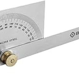 AD International Finder 0-180 Degrees,10 cm Woodworking Ruler, Angle Measure Tool, Angle Finder Ruler, Craftsman Angle Measure Tool ((Square Head Protractor))-1