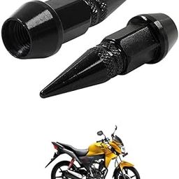 LOVMOTO Universal Spiked Valve Caps,Aluminum Alloy Dustproof and Waterproof Tire Valve Stem Caps, Suitable for Cars, Trucks and Motorcycles (2PCS Black) Comfortable with CB Tw-ist-er-image-29