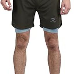 Men's In1 Running Supporting Shorts with Inner Swimwear Lycra 4 Way-image-78