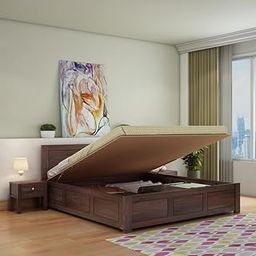 DAKSHAYANI HANDICRAFT Sheesham Solid Wood Hydraulic Bed with Spacious Storage, Elegant Finish & Durable Design – Premium Wooden Furniture for Modern Bedrooms-image-42