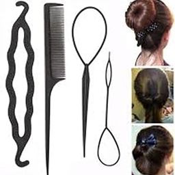 Hair Styling DIY Kit for Women & Girls – Ponytail Holder, Bobby Pins, Elastics, Braid Tools, Magic Twist Hair Accessories-51