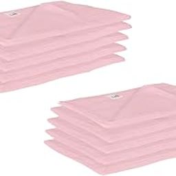Lula Reusable PinkMuslin Square Napkins (45cm X45Cm) Pack of 10-image-30