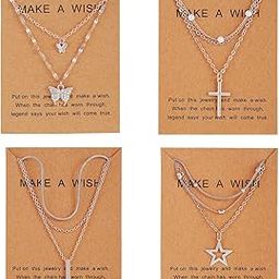 4 Pcs Latest Stylish Silver Plated Necklace Jewellery Set for Women Pendant Necklace Gifts for Girls (16474np)-12