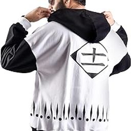 Unisex Anime Oversized Hoodie for Men and Women, 11th Division Captain Cosplay Printed Anime Hoodies-image-70