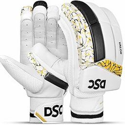 DSC Intense Valor Leather Cricket Batting Gloves, Mens Right (White Turquoise)-image-21